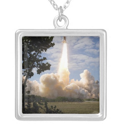 Space Shuttle Atlantis lifts off 19 Silver Plated Necklace