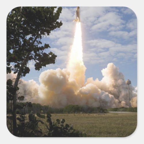 Space Shuttle Atlantis lifts off 19 Square Sticker