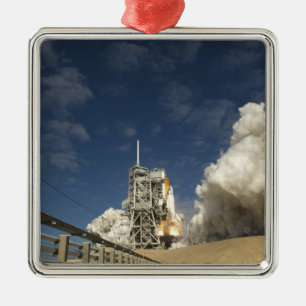 Space Shuttle Atlantis lifts off 20 Metal Ornament