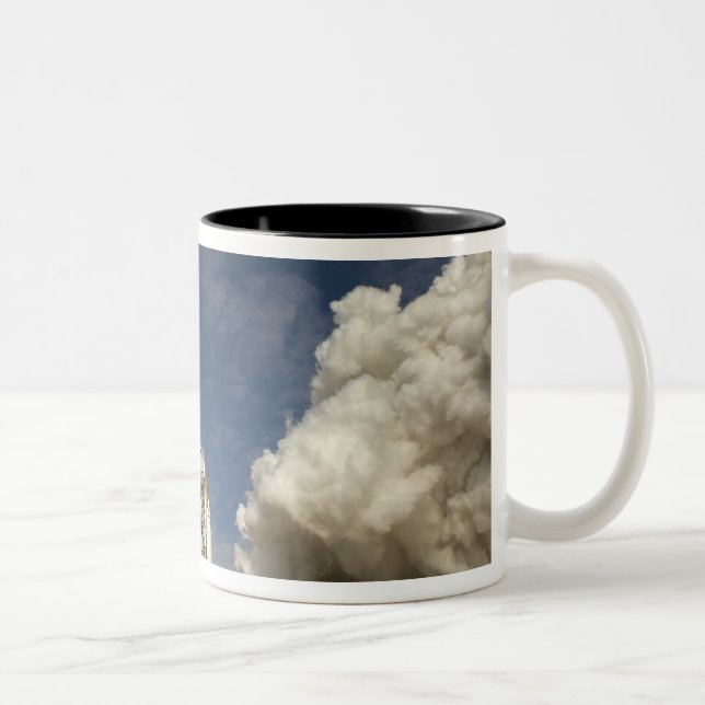 Space Shuttle Atlantis lifts off 20 Two-Tone Coffee Mug (Right)