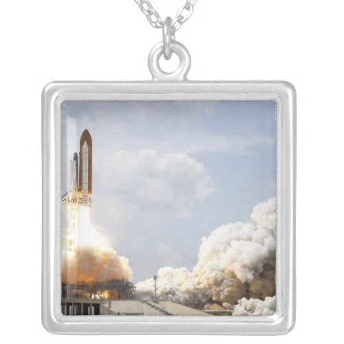 Space Shuttle Atlantis lifts off 21 Silver Plated Necklace