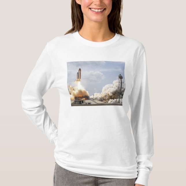 Space Shuttle Atlantis lifts off 21 T-Shirt (Front)