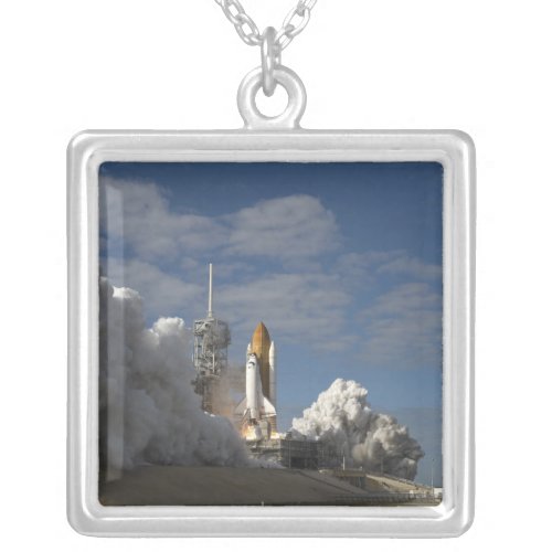 Space Shuttle Atlantis lifts off 23 Silver Plated Necklace