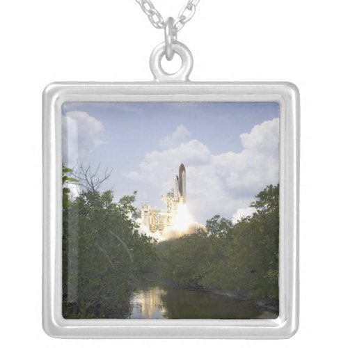 Space Shuttle Atlantis lifts off 25 Silver Plated Necklace