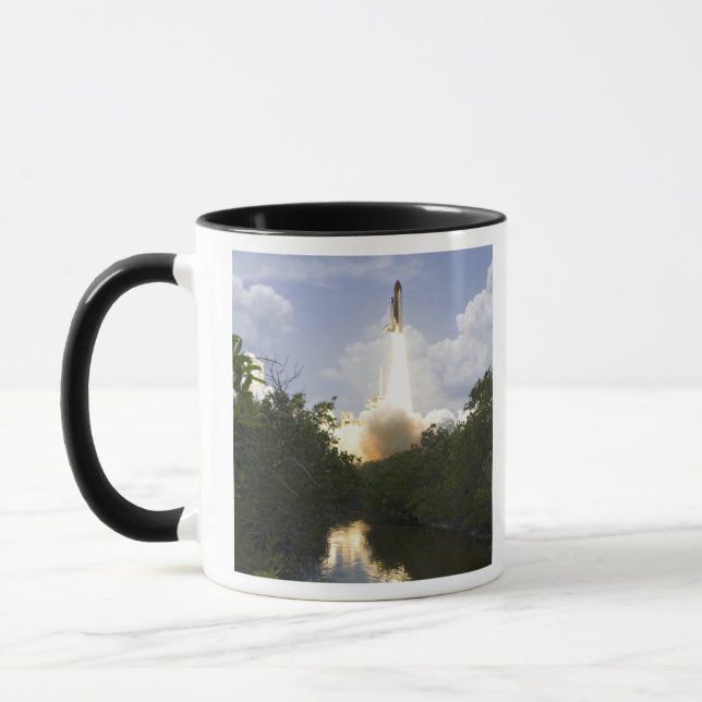 Space Shuttle Atlantis lifts off 26 Mug (Left)