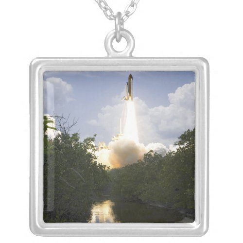 Space Shuttle Atlantis lifts off 26 Silver Plated Necklace