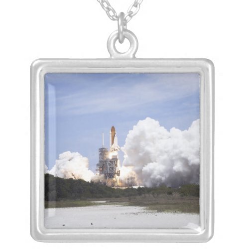 Space Shuttle Atlantis lifts off 27 Silver Plated Necklace