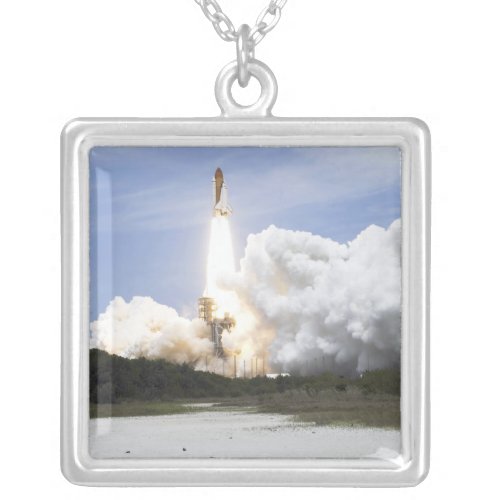Space Shuttle Atlantis lifts off 28 Silver Plated Necklace