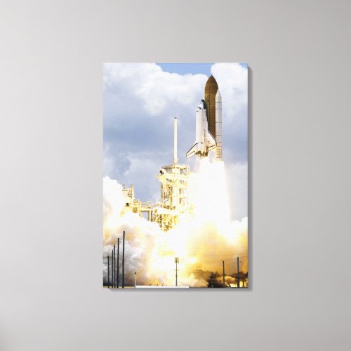 Space Shuttle Atlantis lifts off 2 Canvas Print
