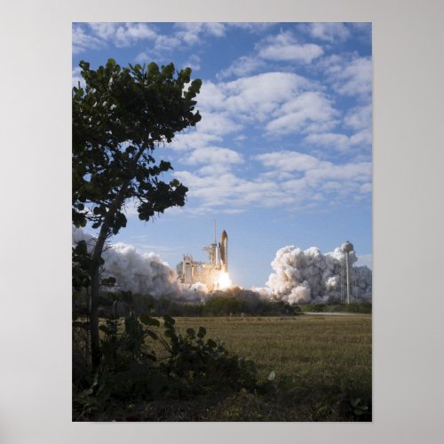 Space Shuttle Atlantis lifts off 3 Poster
