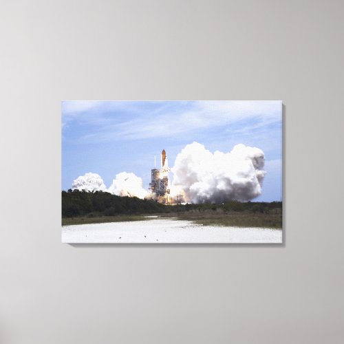 Space Shuttle Atlantis lifts off 4 Canvas Print