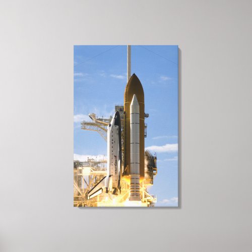 Space Shuttle Atlantis lifts off 5 Canvas Print