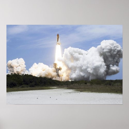 Space Shuttle Atlantis lifts off 5 Poster