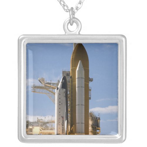 Space Shuttle Atlantis lifts off 5 Silver Plated Necklace