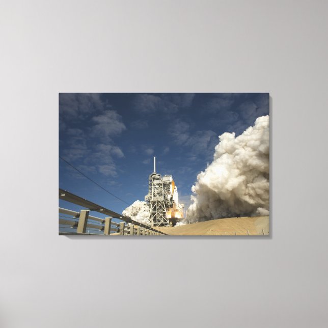 Space Shuttle Atlantis lifts off 6 Canvas Print (Front)