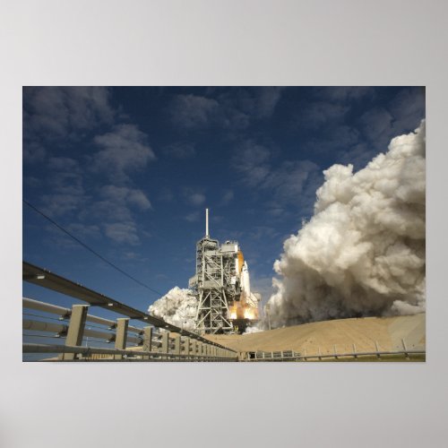 Space Shuttle Atlantis lifts off 6 Poster