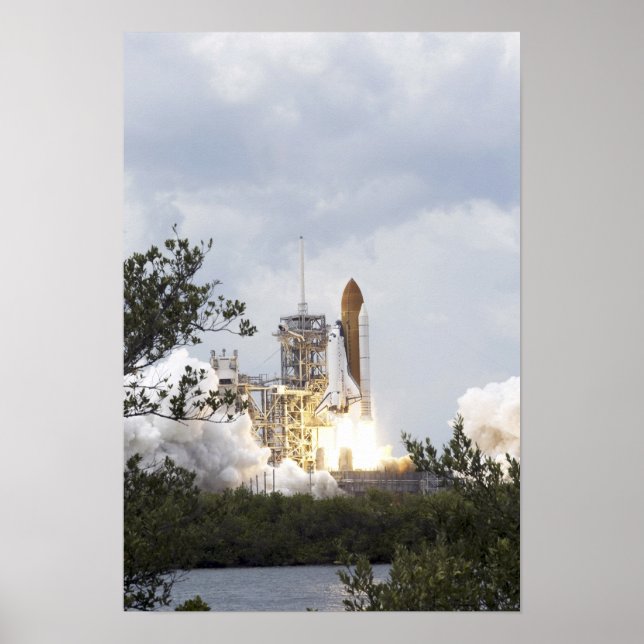 Space Shuttle Atlantis lifts off 6 Poster (Front)