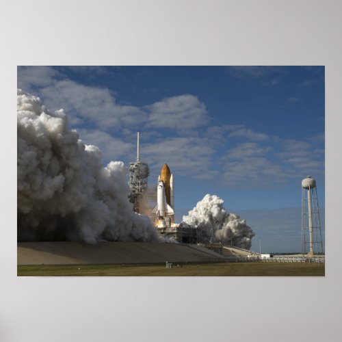 Space Shuttle Atlantis lifts off 7 Poster