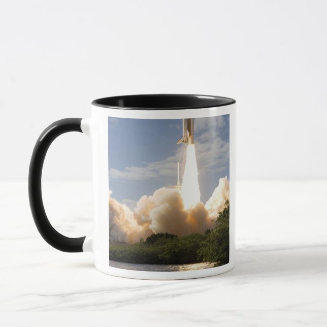 Space Shuttle Atlantis lifts off 8 Mug (Left)