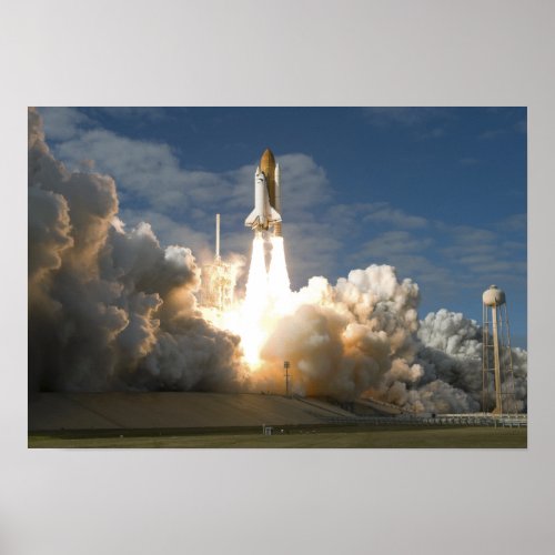 Space Shuttle Atlantis lifts off 8 Poster