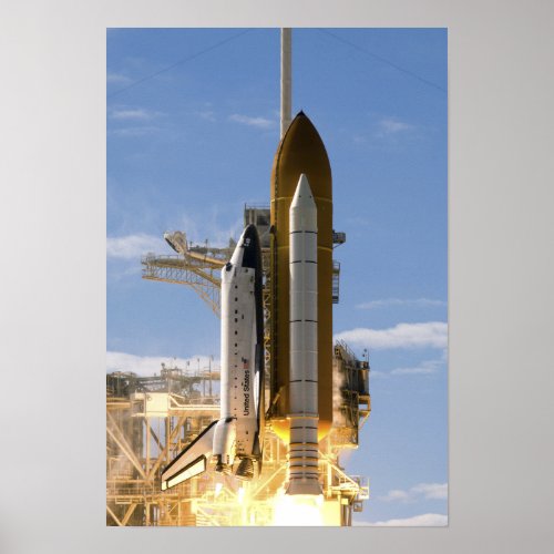 Space Shuttle Atlantis lifts off 8 Poster