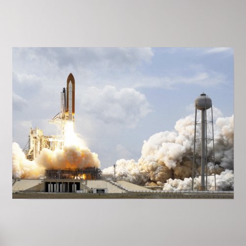 Space Shuttle Atlantis lifts off 9 Poster