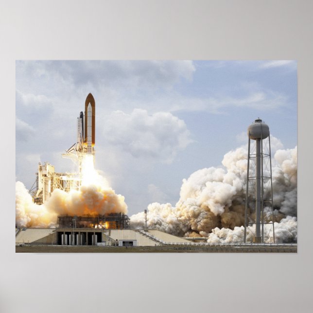 Space Shuttle Atlantis lifts off 9 Poster (Front)