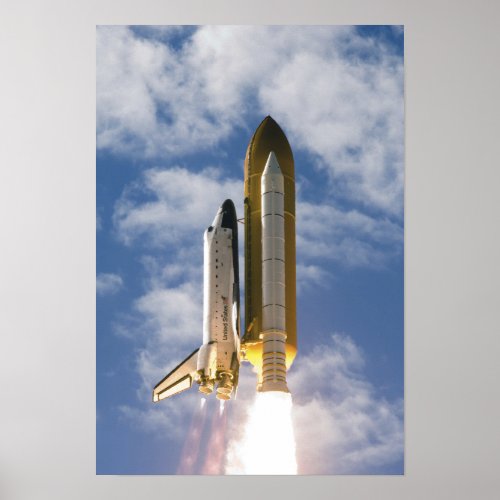 Space Shuttle Atlantis lifts off 9 Poster