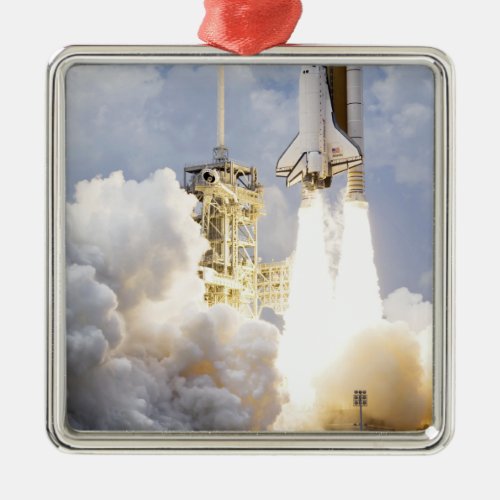 Space Shuttle Atlantis lifts off Metal Ornament