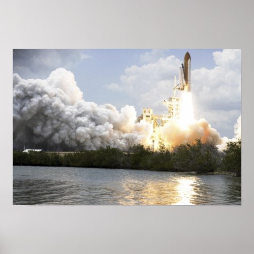 Space Shuttle Atlantis lifts off Poster