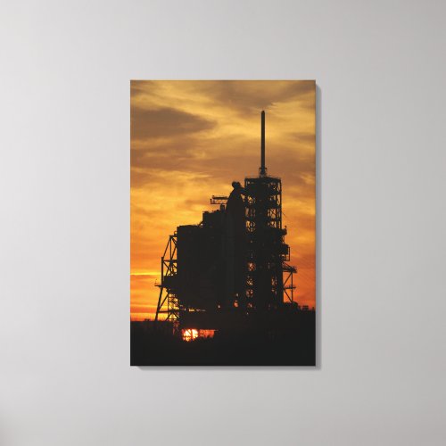 Space Shuttle Atlantis on the launch pad Canvas Print