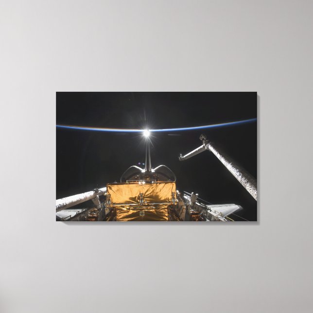 Space Shuttle Atlantis' payload bay Canvas Print (Front)