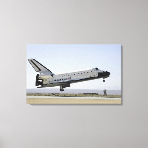 Space Shuttle Atlantis prepares for landing 2 Canvas Print