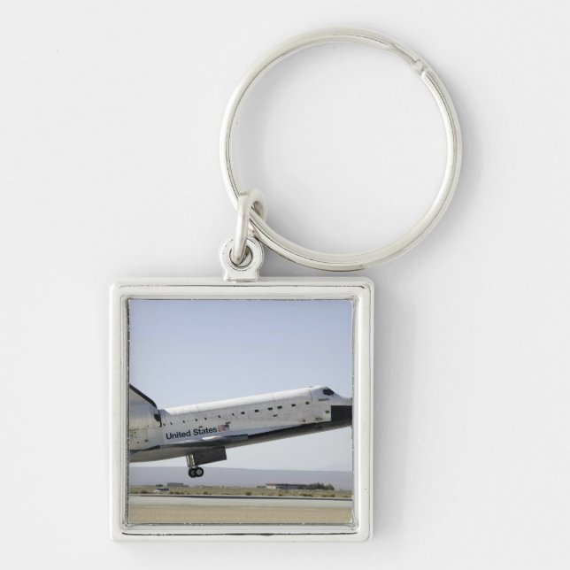 Space Shuttle Atlantis prepares for landing 2 Keychain (Front)
