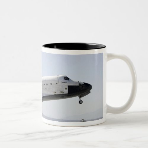 Space Shuttle Atlantis prepares for landing 2 Two_Tone Coffee Mug