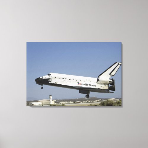 Space Shuttle Atlantis prepares for landing Canvas Print