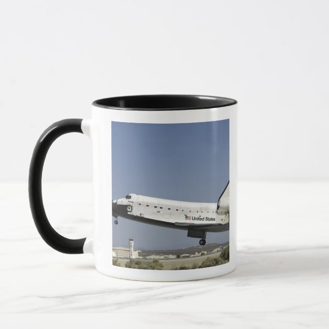 Space Shuttle Atlantis prepares for landing Mug (Left)