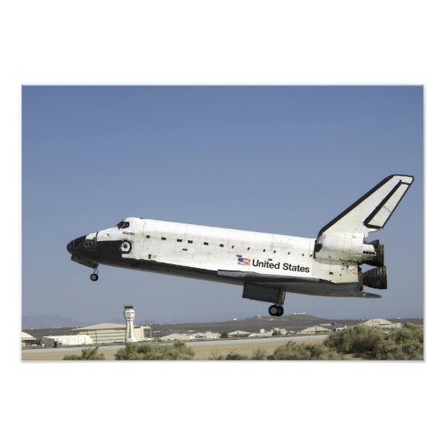 Space Shuttle Atlantis prepares for landing Photo Print