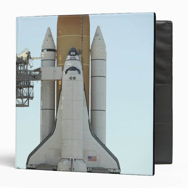 Space shuttle Atlantis sits on the launch pad Binder (Front/Inside)