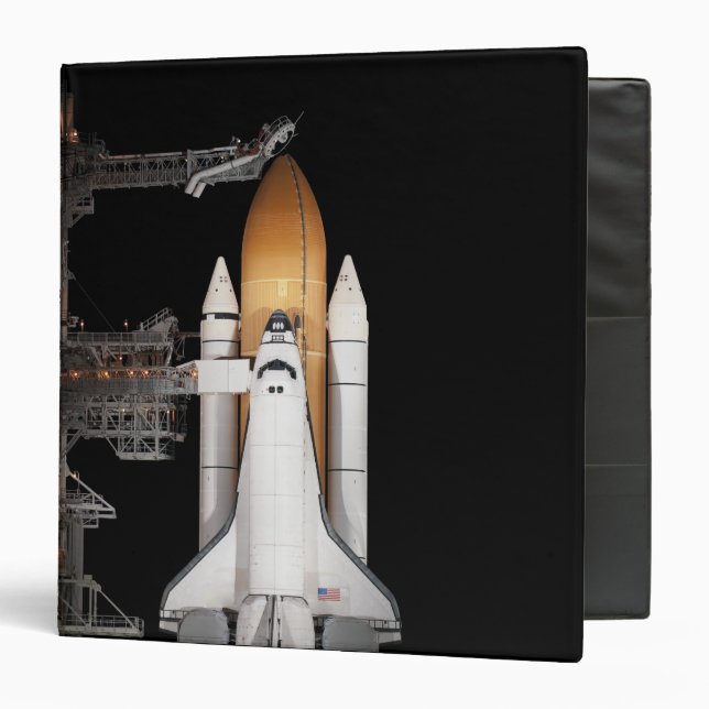 Space shuttle Atlantis sits ready 3 Ring Binder (Front/Inside)
