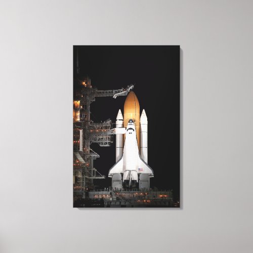 Space shuttle Atlantis sits ready Canvas Print