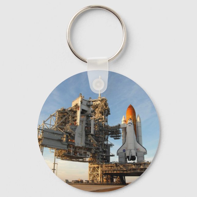 Space Shuttle Atlantis (STS-122) - launch pad Keychain (Front)