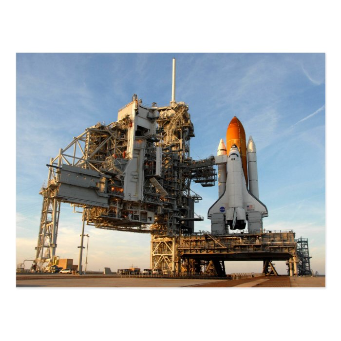 Space Shuttle Atlantis (STS 122)   launch pad Post Card