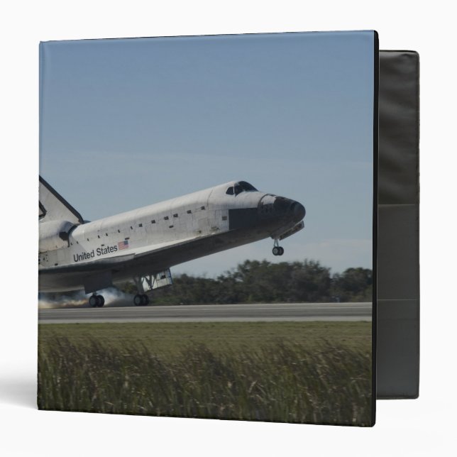 Space shuttle Atlantis touches down 2 3 Ring Binder (Front/Inside)