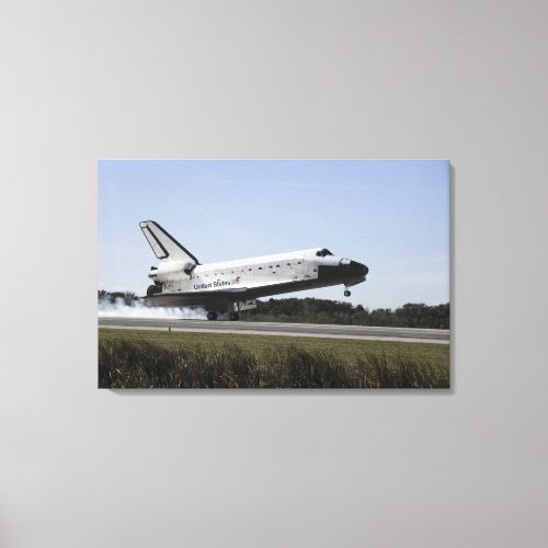 Space shuttle Atlantis touches down 3 Canvas Print