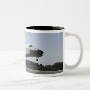 Space shuttle Atlantis touches down 3 Two-Tone Coffee Mug