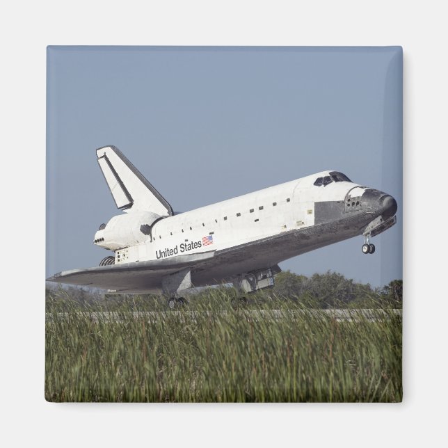 Space shuttle Atlantis touches down on Runway 3 Magnet (Front)