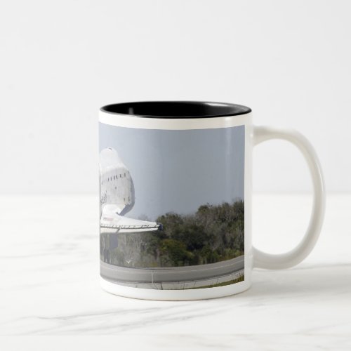 Space shuttle Atlantis unfurls its drag chute 2 Two_Tone Coffee Mug