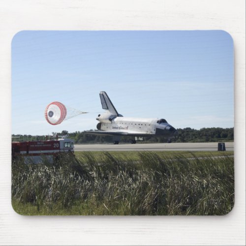 Space shuttle Atlantis unfurls its drag chute Mouse Pad