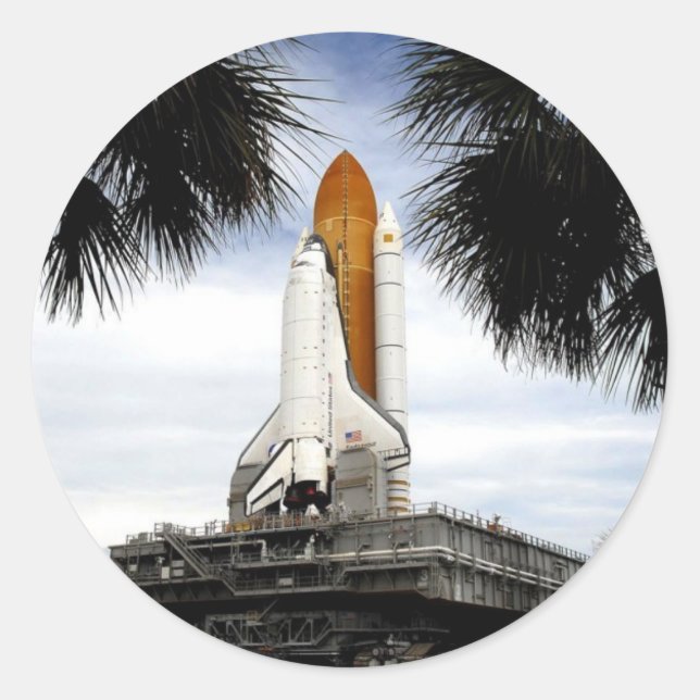 SPACE SHUTTLE CLASSIC ROUND STICKER (Front)